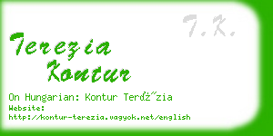 terezia kontur business card